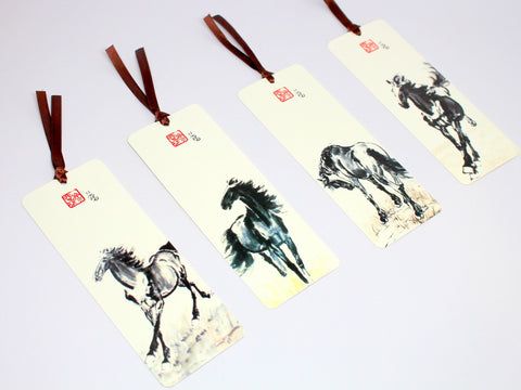 Traditional Horse Painting Bookmark Set