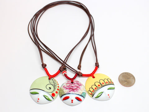 Hand-made Artistic Face Necklace