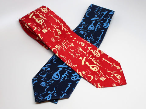 Chinese Calligraphy Silk Tie