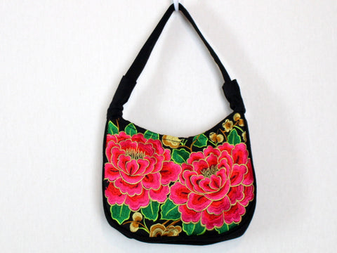 Chinese Embroidered Floral Purse