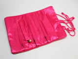 Embroidered Satin Jewelry Organizer Pouch