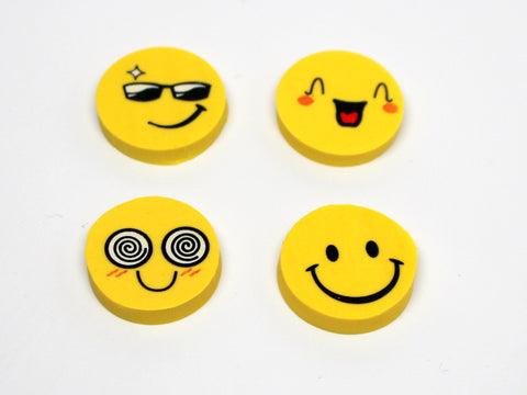 Cute Emoticon/Emoji Eraser Set