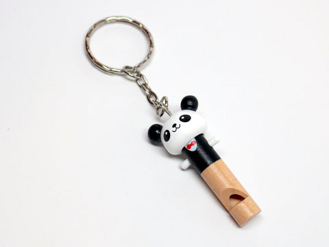 Wood Panda Whistle Keychain