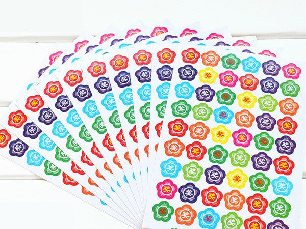 10 Big Flower & Reward Sticker (One Set)