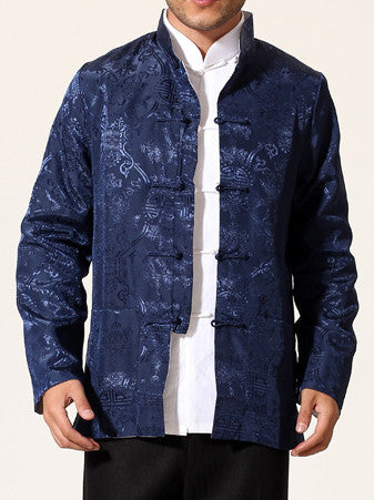 Chinese Silk Long Sleeve Jacket for Men
