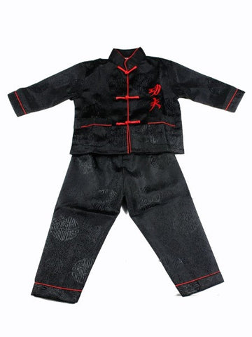 Boys Two-Piece Black Stain Outfit (Black)