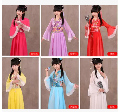 Traditional Chinese Han Dress for Girls